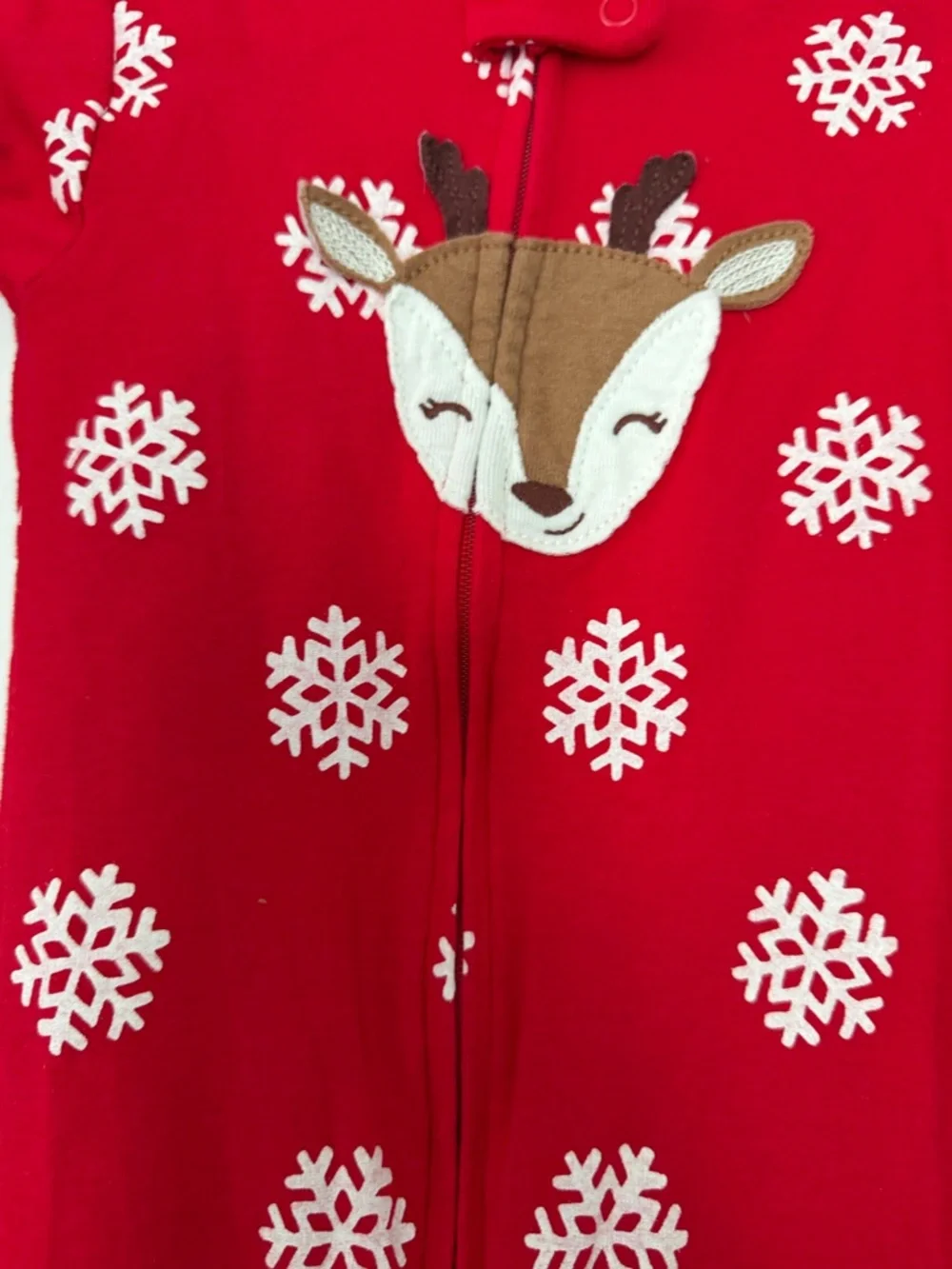 Carter's Holiday Footed One-Pieces - Reindeer & Santa Penguin Prints girl 2T